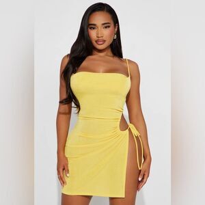 Just A Lil Vacay Mini Dress - Yellow